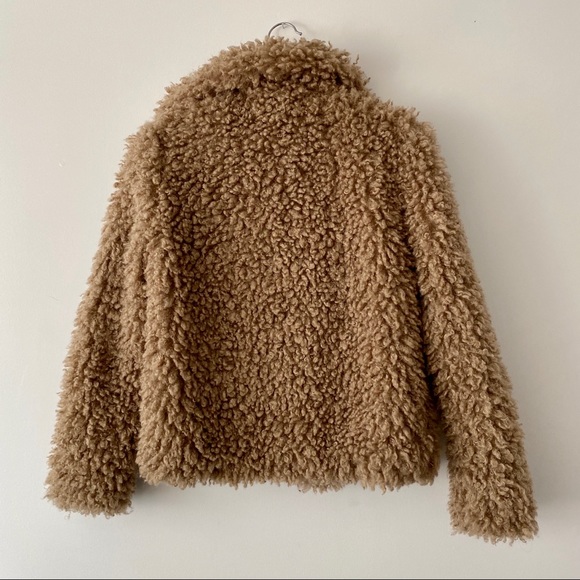 Zara Jackets & Coats Zara Basic Faux Fur Teddy Bear Jacket Size Xs